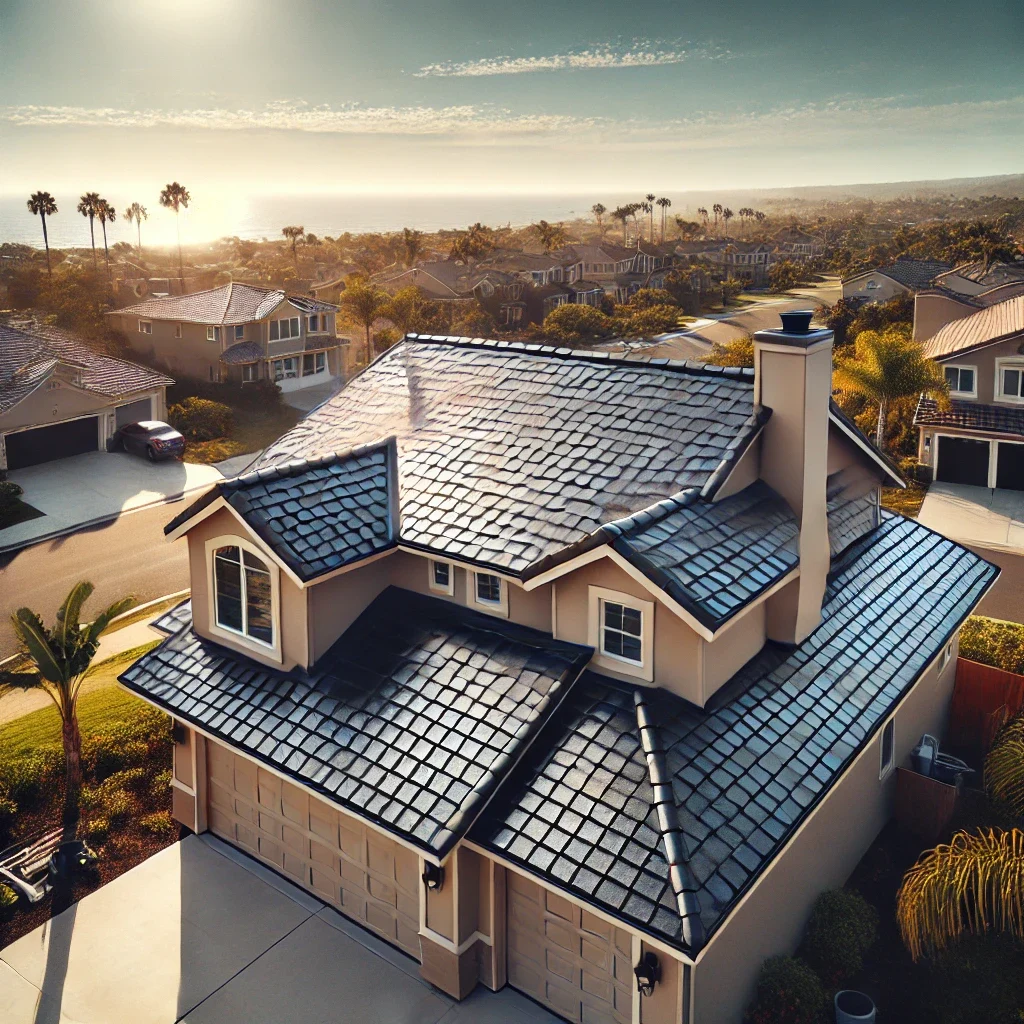Close-up of quality asphalt shingles